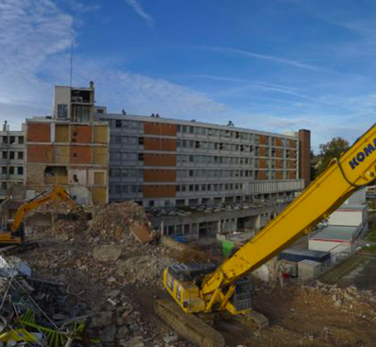 Démolition Hôpital d'Évreux